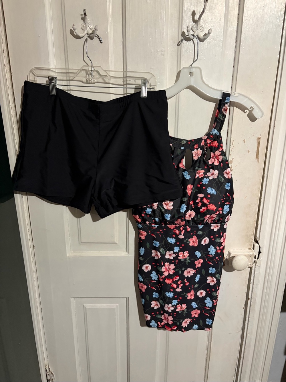 Aqua Eve 18W Women’s High Neck Tankini Set Tummy Control Bathing Suit With Short